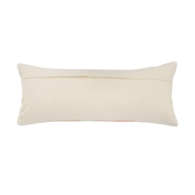 Sevita White Chevron Striped Multi Throw Pillow 18 inch
