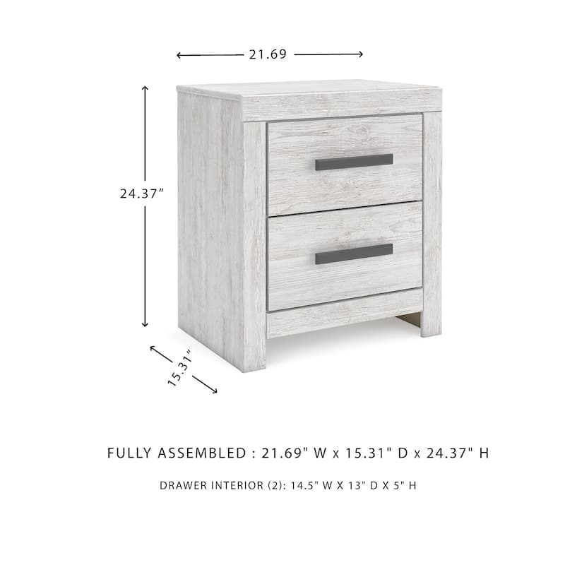 Signature Design by Ashley Cayboni Whitewash Nightstand