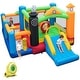 preview thumbnail 1 of 8, Gymax Train-Themed Inflatable Bounce Castle Kids Bouncer w/ Ocean Kids