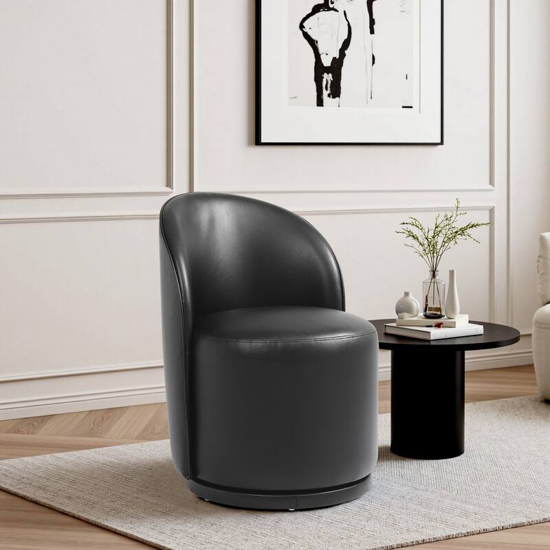 UIXE Modern Upholstered Swivel Armless Side Dining Chairs