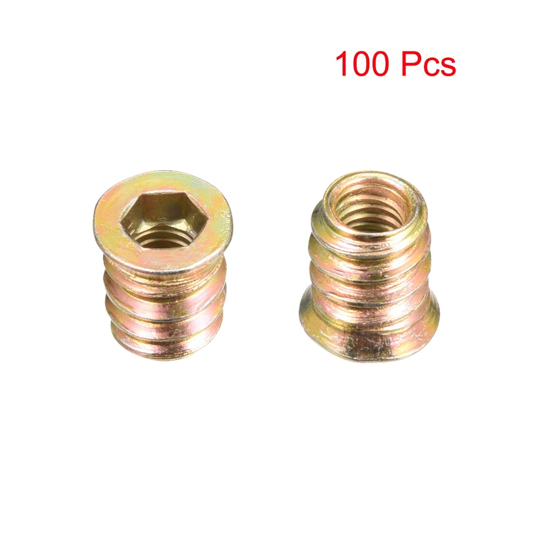 Shop Wood Furniture M6x13mm Threaded Insert Nuts Interface Hex