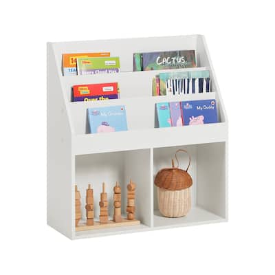 SoBuy KMB01-W, Children Kids Bookcase Storage Display Rack Organizer Holder