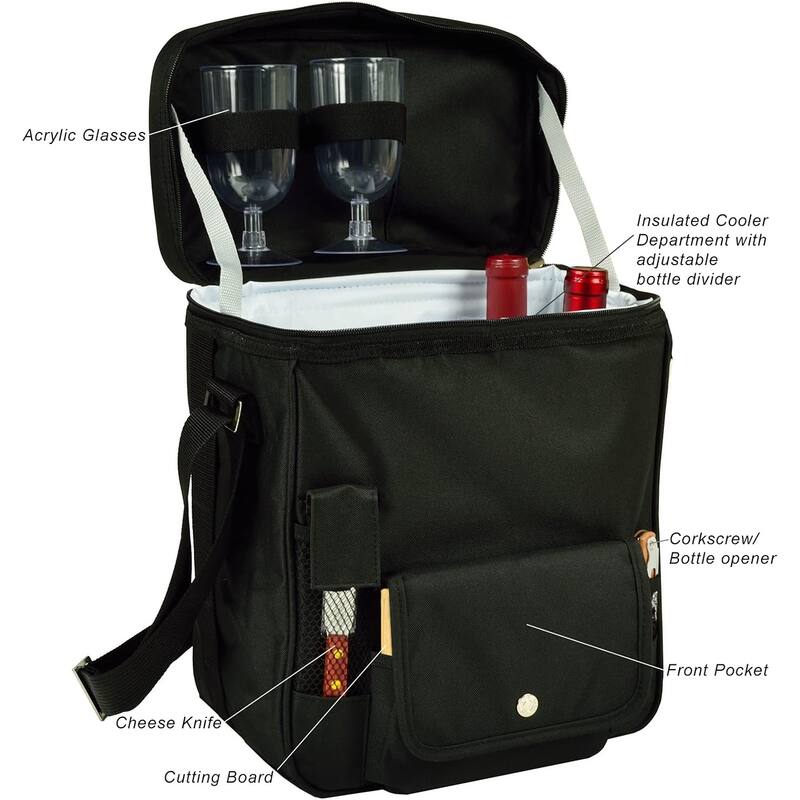 Washington State Cougars Wine and Cheese Picnic Cooler - Washington State Cougars