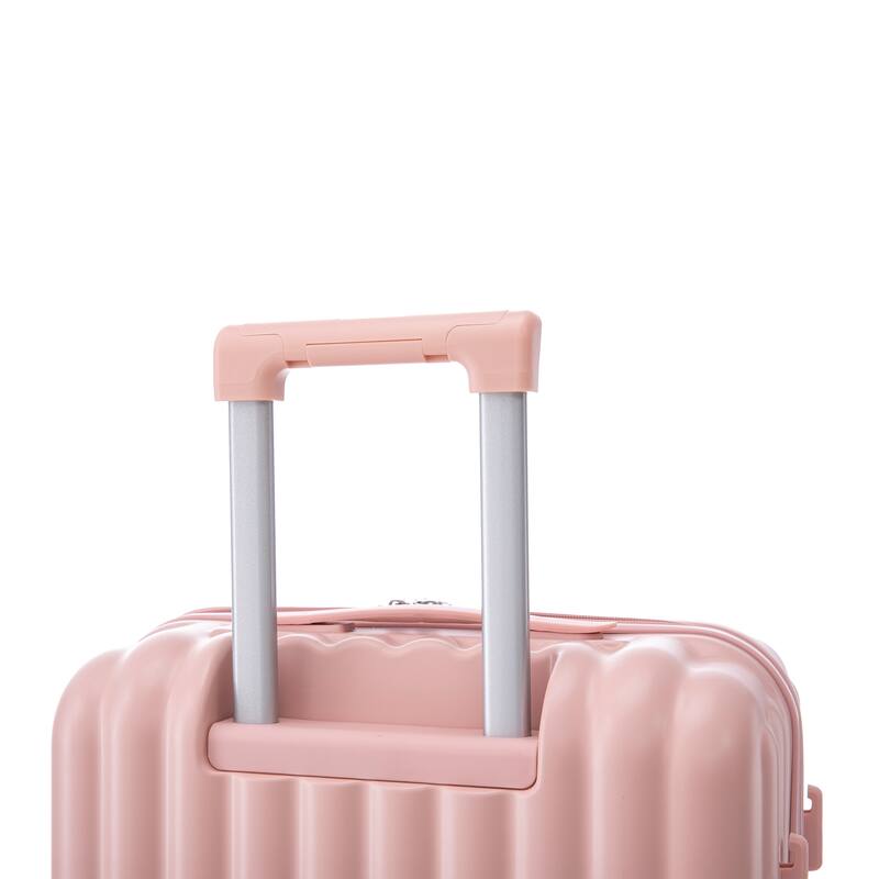 Three pcs/set in ABS Spinner Wheel Luggage with Cup Holder & USB Port & Phone Holder