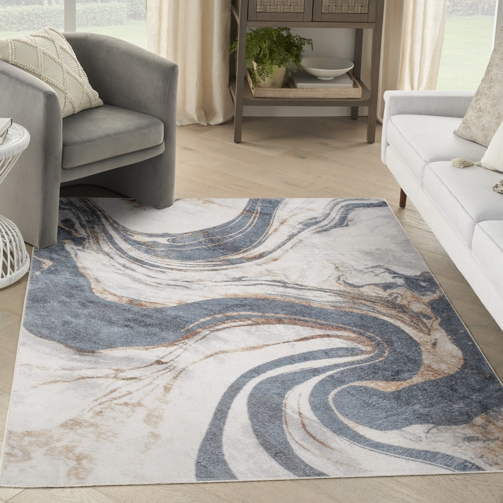 Nourison Astra Machine Washable Indoor only Abstract Area Rug