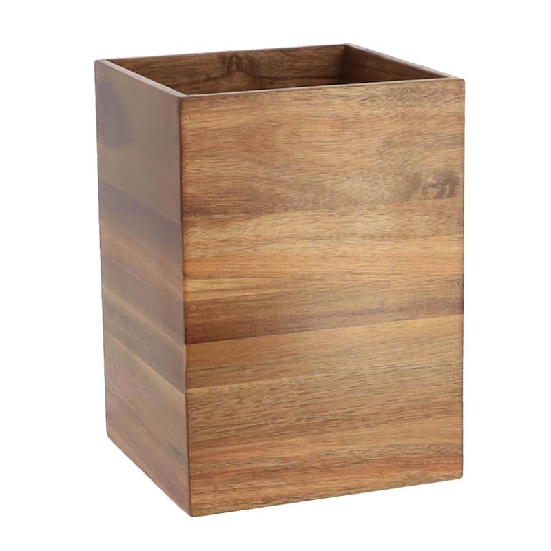Acacia Wood Bathroom Accessory Set Collection