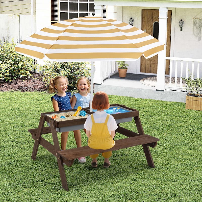 Toddler Activity Furniture Set Outdoor Sand & Water Table＆Chair Set