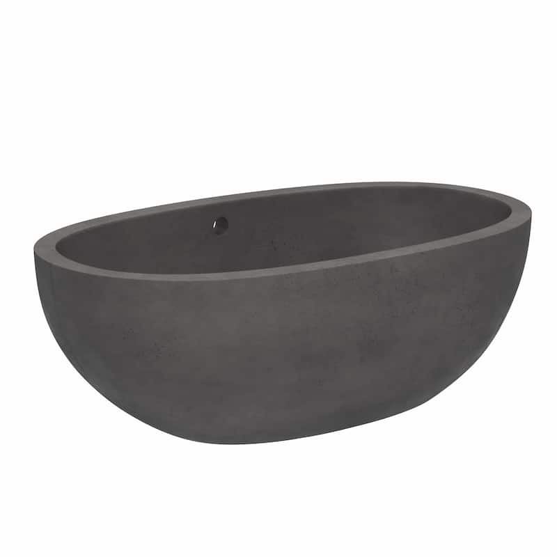 Avalon NativeStone Freestanding Soaking Tub - 62" - Slate