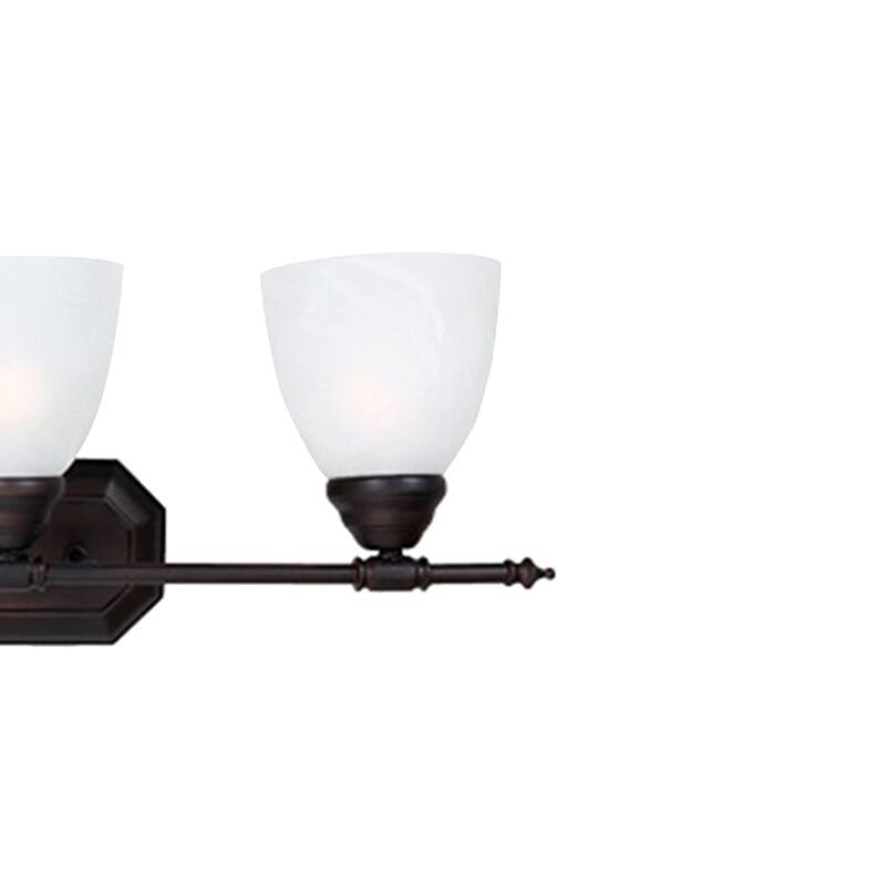 AA Warehousing Jeffrey 3 Light Vanity light in Oil Rubbed Bronze