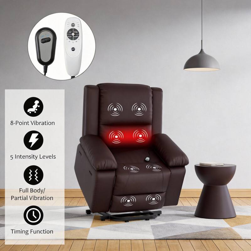 Power Lift Recliner, with Massage & Heat