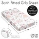 preview thumbnail 6 of 4, Sweet Jojo Designs Blush Pink Grey Boho Floral Girl Satin Fitted Crib Sheet Bohemian Farmhouse Shabby Chic Watercolor Gray White