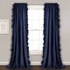 preview thumbnail 33 of 48, The Gray Barn Gila Ruffled Edge Curtain Panel Pair 54"W x 95"L - Navy