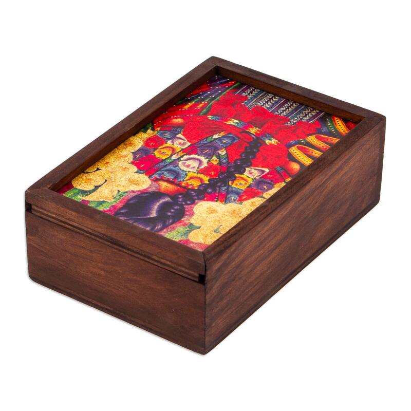 Novica Handmade Wistfulness Decoupage Wood Box
