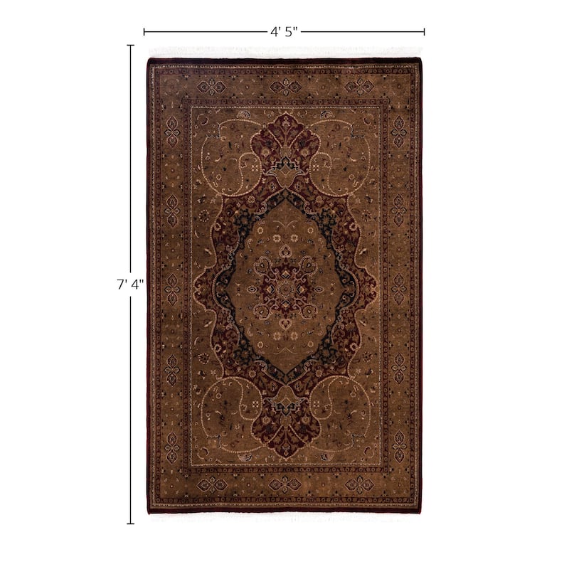 Overdyed One-of-a-Kind Hand-Knotted Area Rug - Brown - 4' 5" x 7' 4"