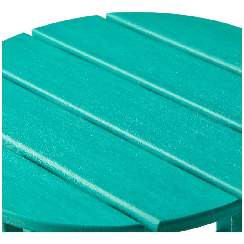 Laguna Outdoor Folding Adjustable Adirondack Chair with Hideaway Ottoman & Round Side Table