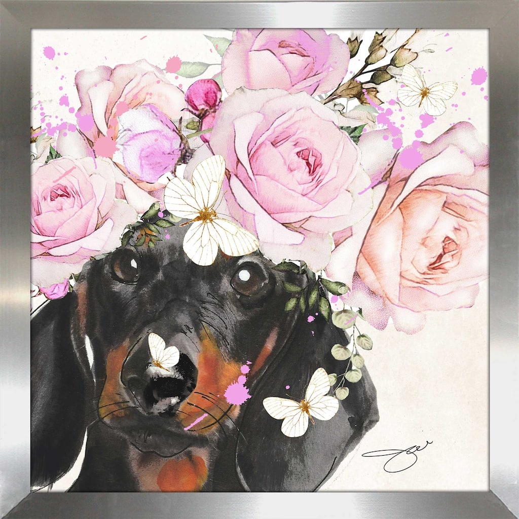 "Flower Daschund" by Jodi Print on Acrylic