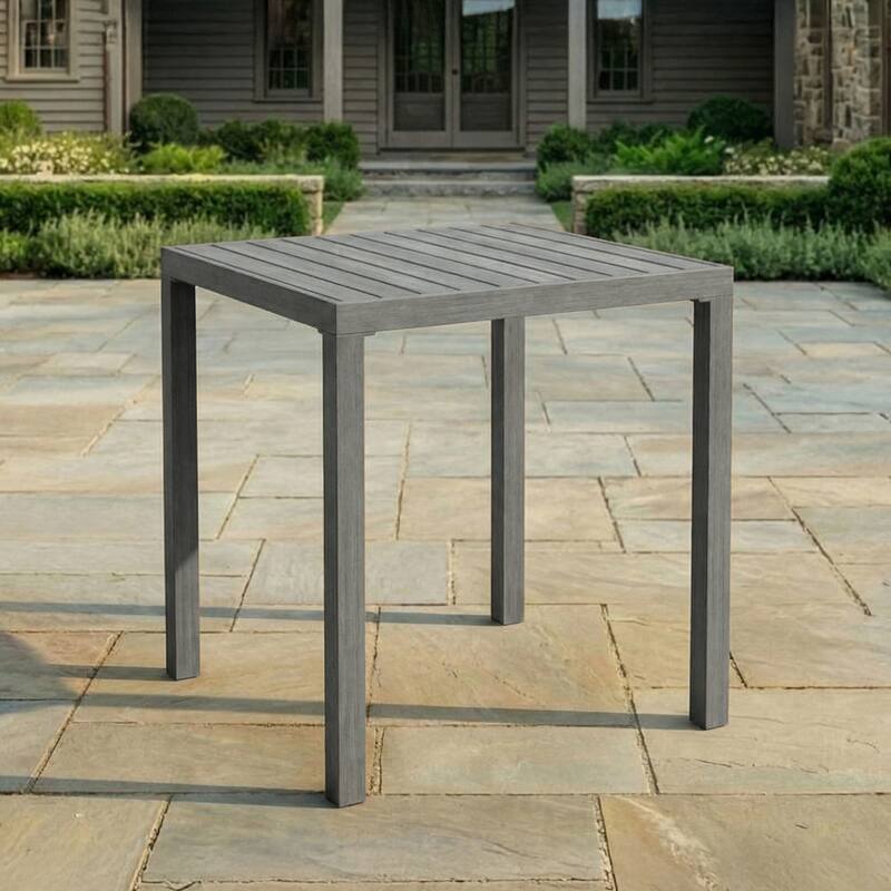 Martha Stewart All-Weather 35.5" Square Bar Height Aluminum Patio Dining Table - 35.5"W x 35.5"D x 41"H
