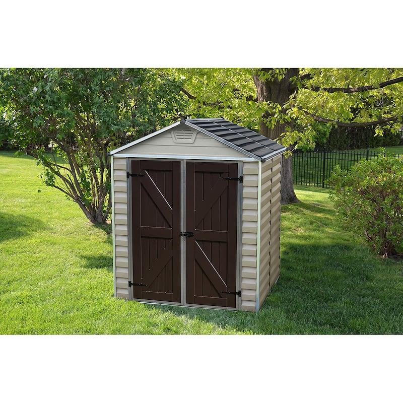 SkyLight 6 ft. x 5 ft. Tan Garden Outdoor Storage Shed - 6 ft x 5 ft