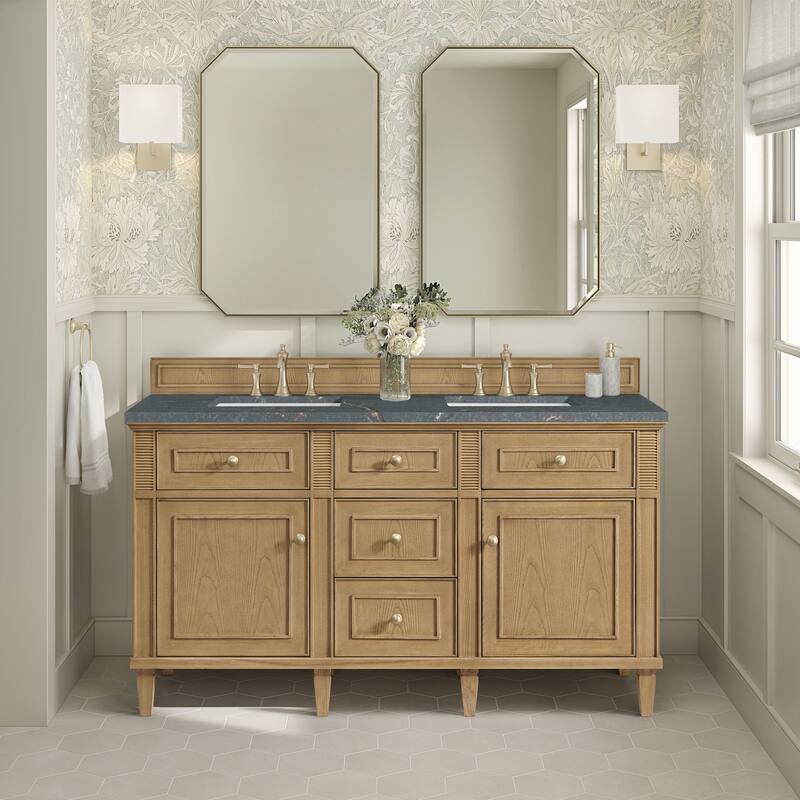 James Martin Vanities 424-V60D-FPBL Lorelai 60" Free Standing Double
