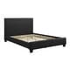 preview thumbnail 4 of 4, Contemporary Design 1pc Queen Bed Black Faux Leather Upholstered Stylish Bedroom Furniture