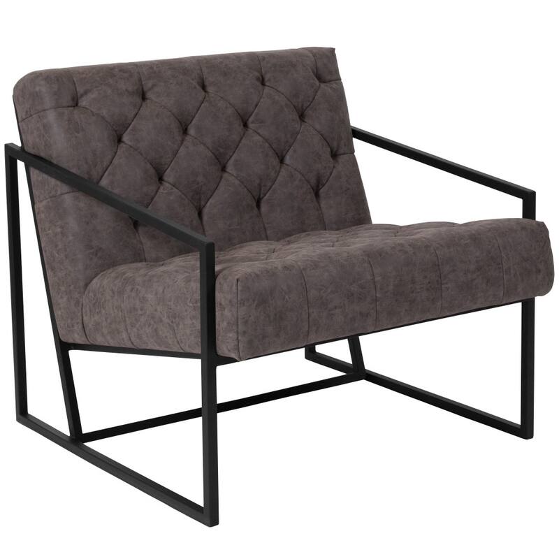 Upholstered Tufted Lounge Chair - 29"W x 31.75"D x 27.5"H
