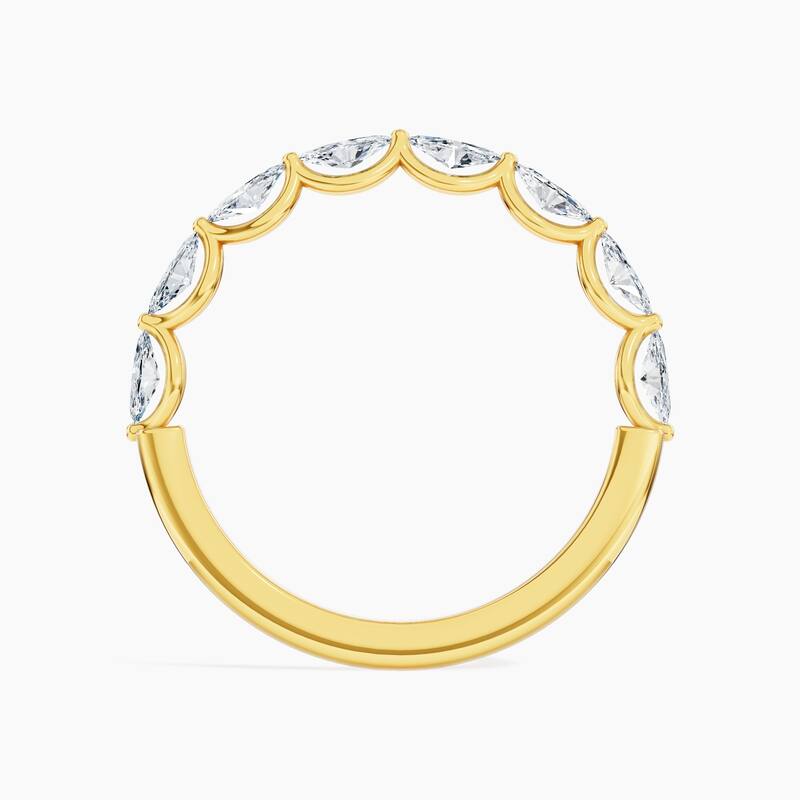 Auriya 14k Gold Marquise East-West Lab Grown Diamond Half Eternity Band 0.80 - 3.00 ct. tw. (F-G, VS)