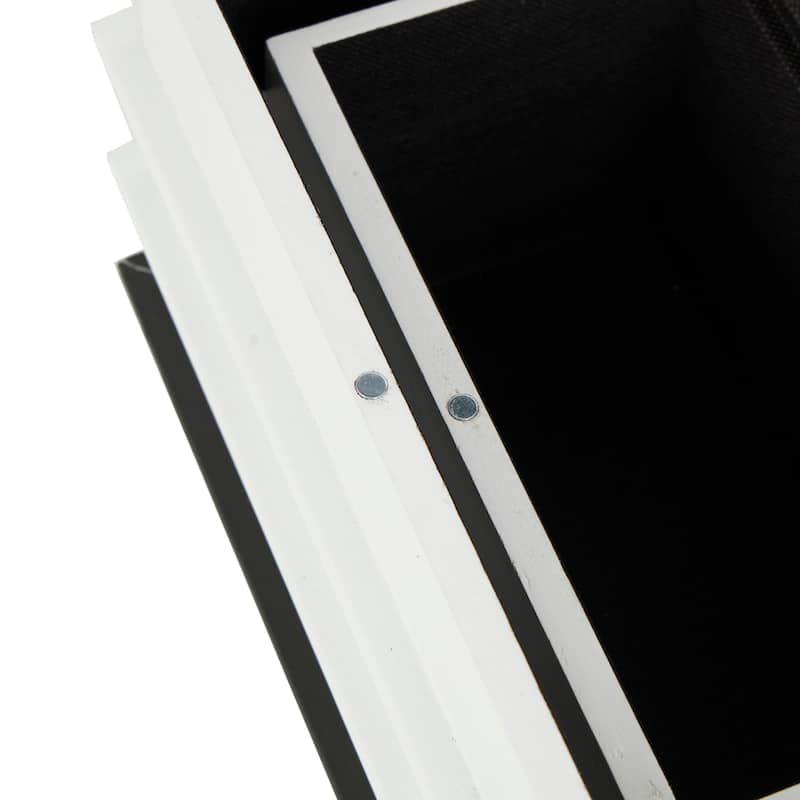 White or Black Canvas Faux Storage Book Box with Gold or White Enjoy, Every, Moment Text (Set of 2)