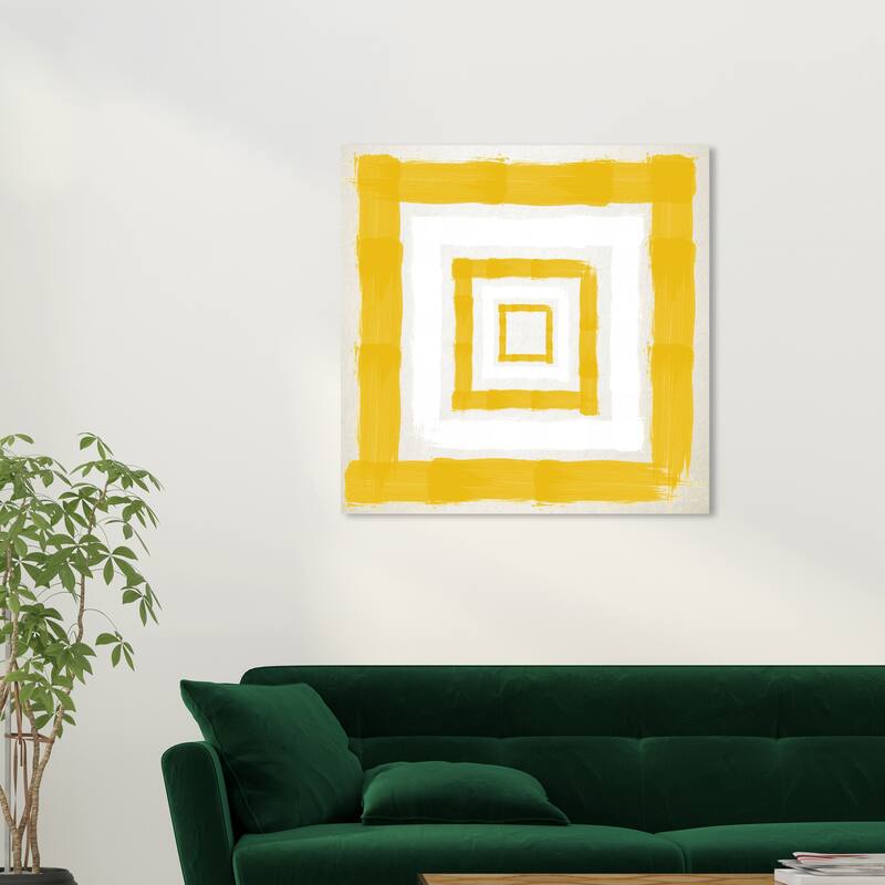 Wynwood Studio Prints Abstract Magical Thinking Yolk Yellow and Modern & Contemporary Wall Art Canvas Print - 30 x 30