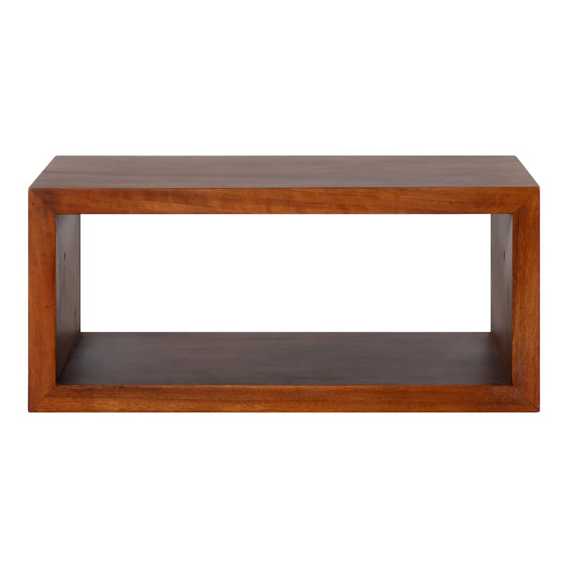 Kate and Laurel Holt Open Cubby Wooden Floating Wall Shelf