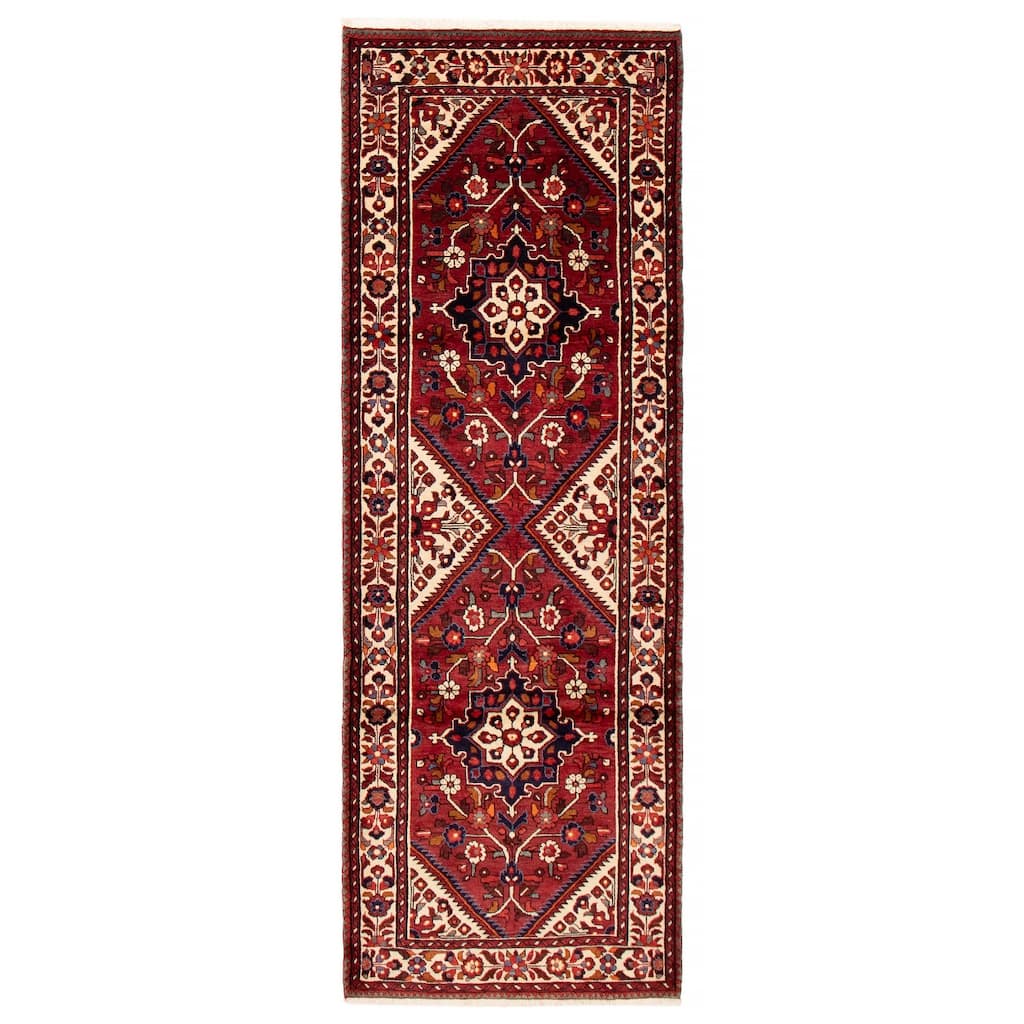 ECARPETGALLERY Hand-knotted Anadol Red Wool Rug - 3'7 x 10'6