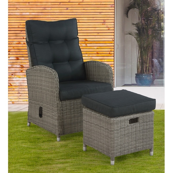 All weather wicker patio recliner sale