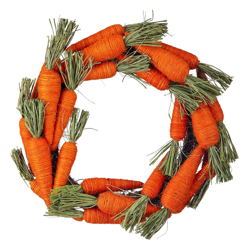 17"Jute Carrot Wreath