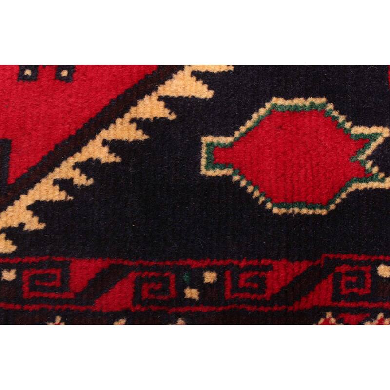 ECARPETGALLERY Hand-knotted Teimani Red Wool Rug - 2'9 x 4'9