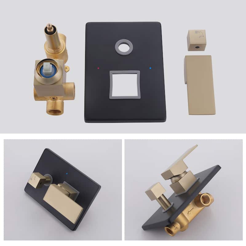 Modland Wall-Mounted Bathtub Filler Set with Hand Shower, 1.8 GPM Solid Brass Faucet, 59" Hose, CEC Certified, 4 Finishes