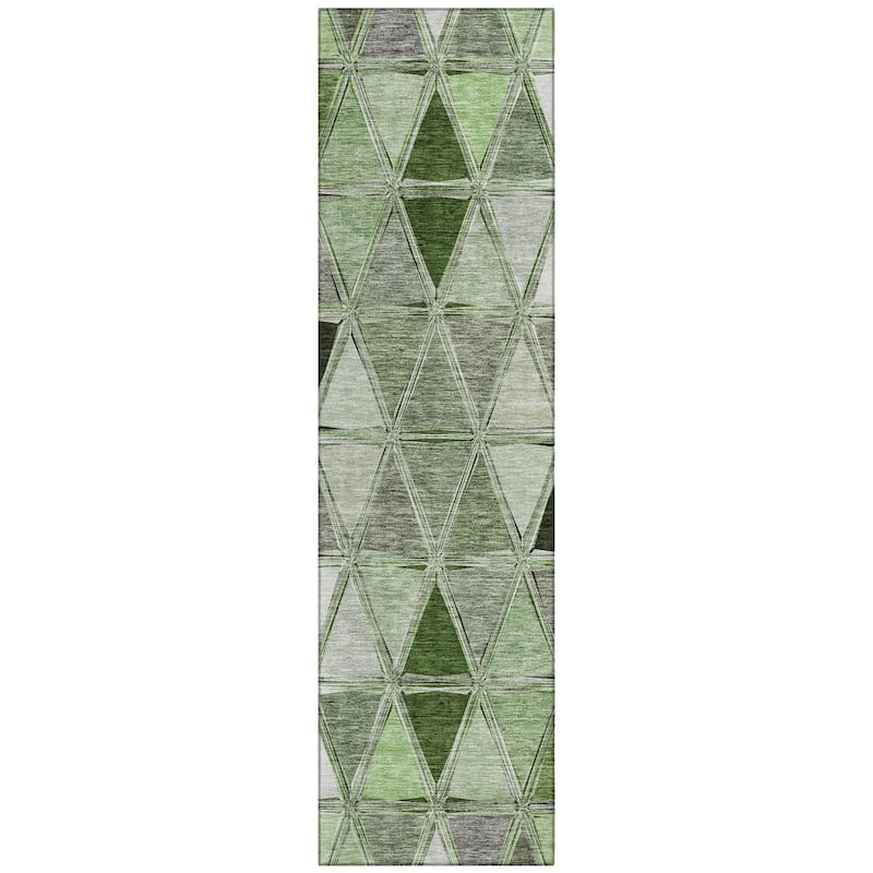 Machine Washable Indoor/ Outdoor Chantille Modern Diamonds Rug