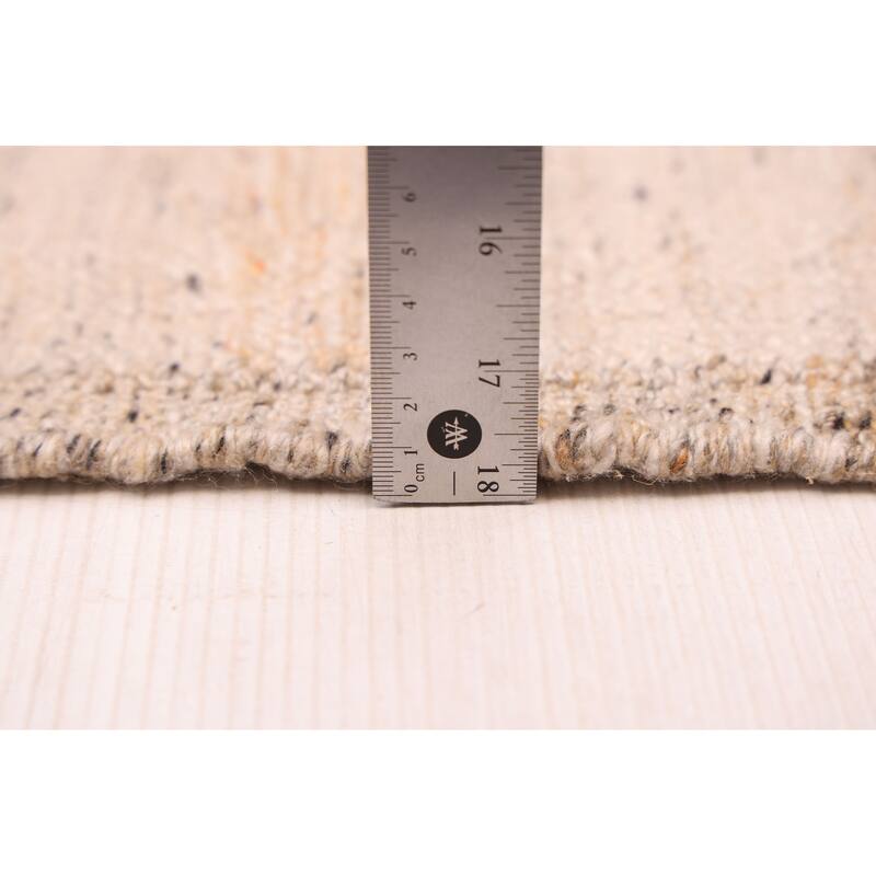 ECARPETGALLERY Flat-Weave Ankara FW Ivory Wool Kilim - 4'1 x 6'1