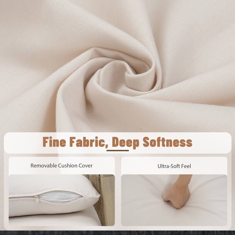 Outdoor 4-Piece Conversation Set Acacia Wood Patio 3-Seater Sofa Set Rope Weave Arm Chair with Coffee Table Weather Resistant