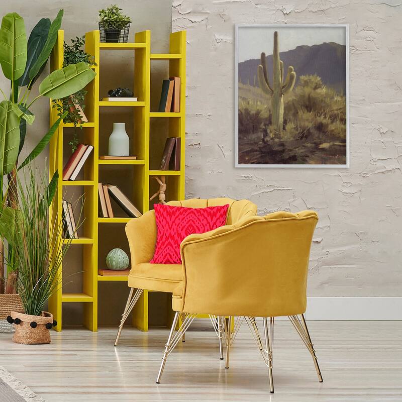 Stupell Bold Cactus Mountain Overlook Framed Giclee Art Design By Paco Young