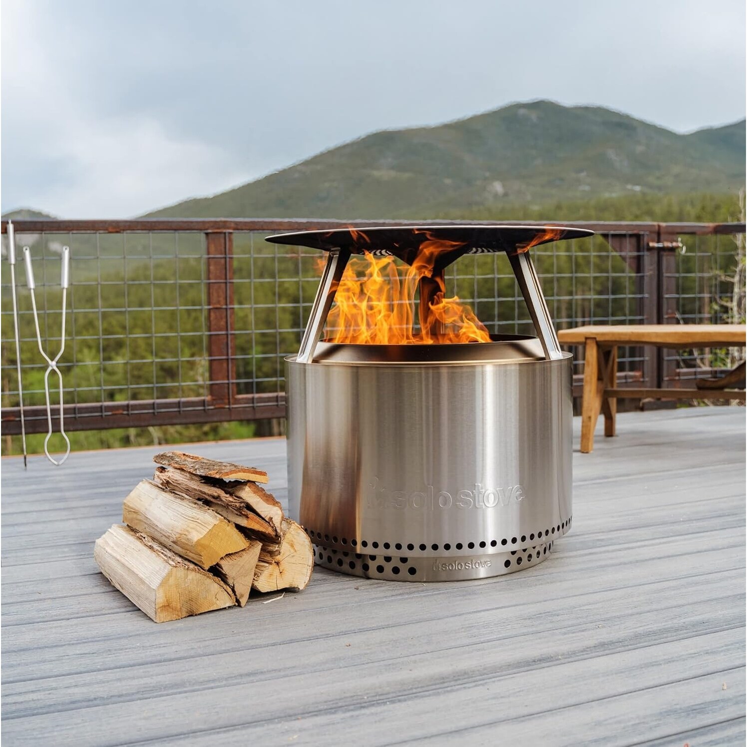 Stove Yukon Fire 30 Inch Solo Stove Solo Stove Yukon Fire Pit, Silver