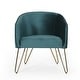 preview thumbnail 1 of 31, Grelton Modern Glam Velvet Club Chair with Hairpin Legs by Christopher Knight Home - 27.50" L x 24.50" W x 31.00" H