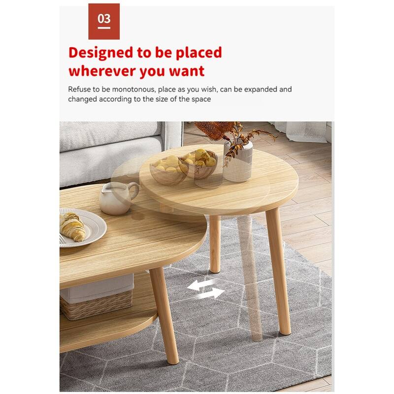 Modern Wooden Household Creative Dining Table Oak Coffee Table