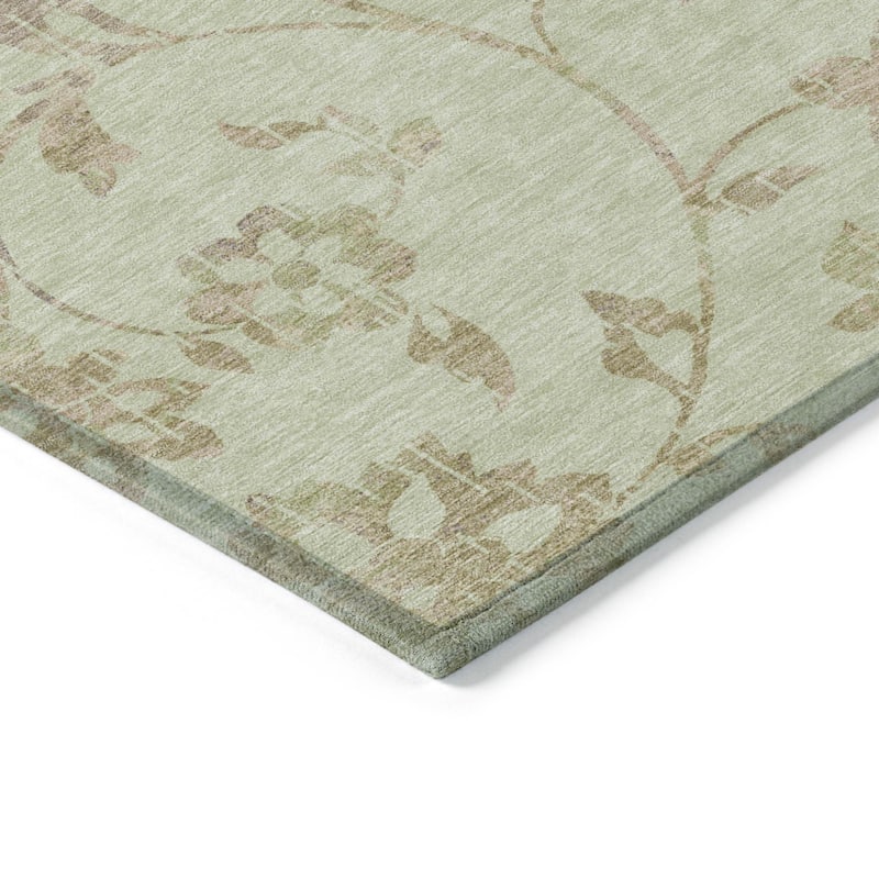 HomeRoots Floral Transitional Rectangle Outdoor Rug