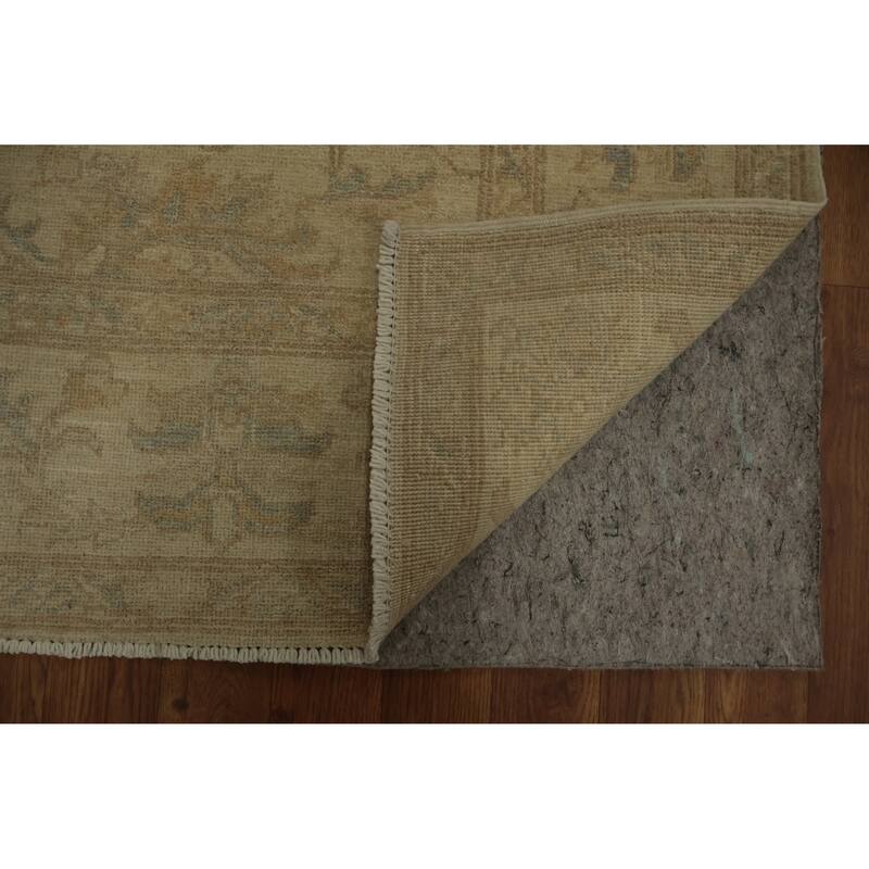 Hand Knotted Oriental 100% Wool Carpet Transitional All-Over Beige & Ivories Oushak Area Rug - 6' 8'' X 4' 11''