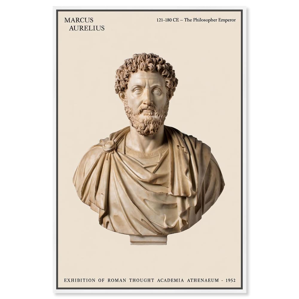 Philosopher Emperor's Gaze Canvas by Art Remedy