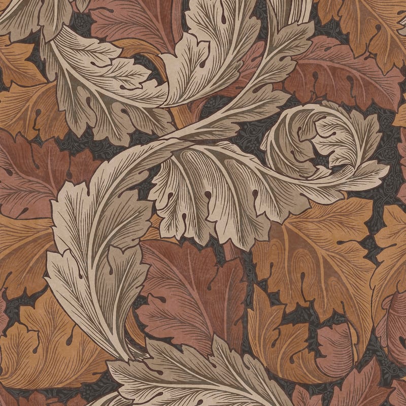William Morris Acanthus Burnt Orange Wallpaper