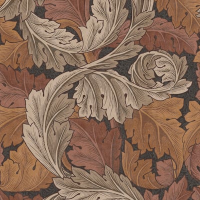 William Morris Acanthus Burnt Orange Wallpaper