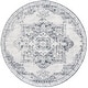 preview thumbnail 21 of 26, SAFAVIEH Layla Venka Shabby Chic Farmhouse Rug 6'7" Round - Ivory Grey/Charcoal - Round