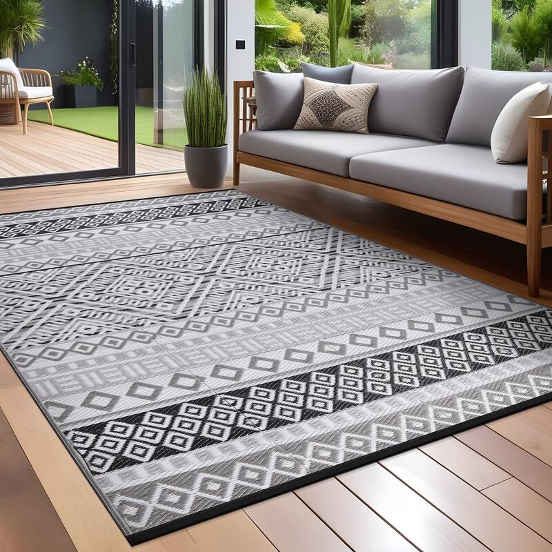 Beverly Rug Boho Outdoor Rug Waterproof for Patio, RV Camping