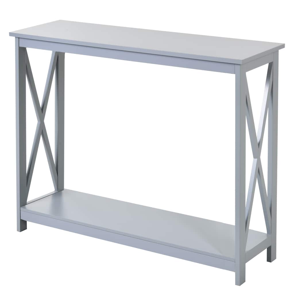 Console Table Sofa Side Table with Storage Shelf