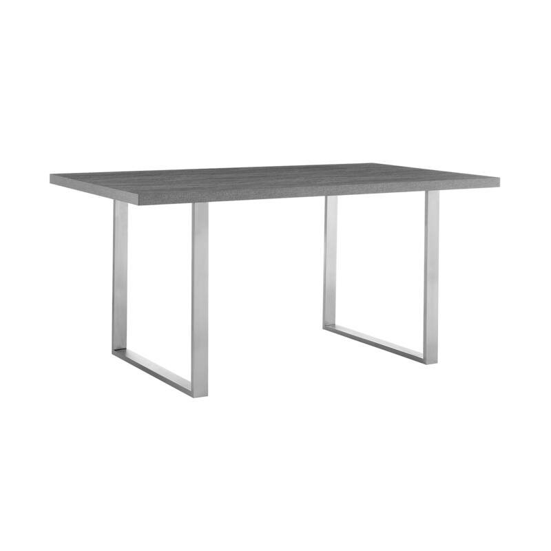 Modern Dining Table - Rectangular Table with Steel Base - Home Kitchen Table - 71